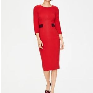 Boden Red Midi Dress